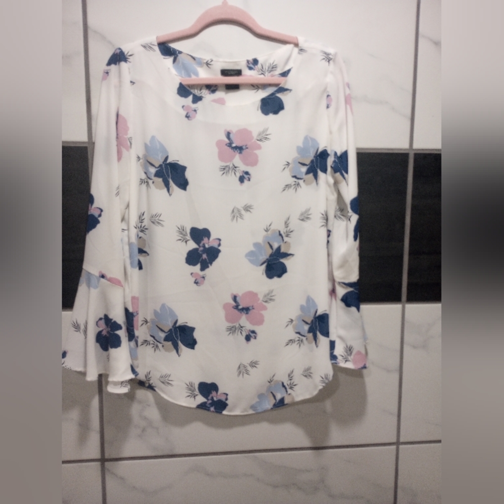 Ann Taylor Factory Bell Sleeve Blouse